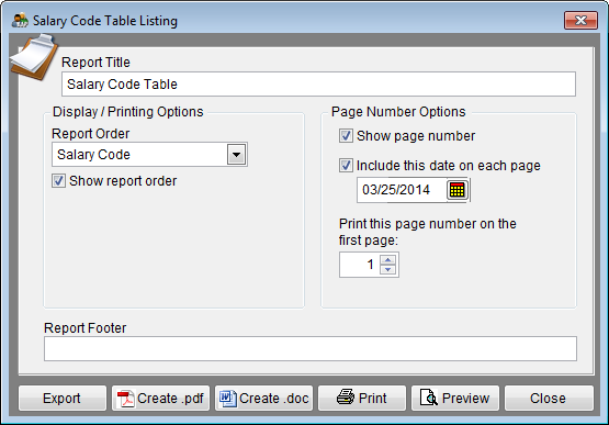 Report Options - Salary Code Table 3-25-14.png